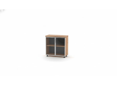 Filing cabinet with glass doors brown single-color shelf study room