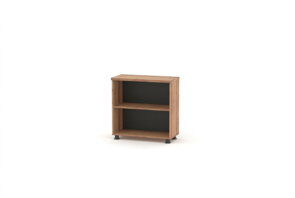 Filing cabinet with adjustable shelf for the study in solid brown, modern style.