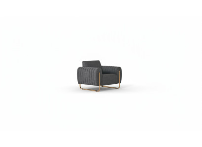 Armchair Gray Plain Home Office Modern Design Style Textile Material