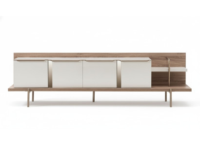 Stylish White Light Brown TV Cabinet Living Room Luxury Furniture Wooden Cabinet RTV