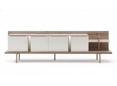Stylish White Light Brown TV Cabinet Living Room Luxury Furniture Wooden Cabinet RTV