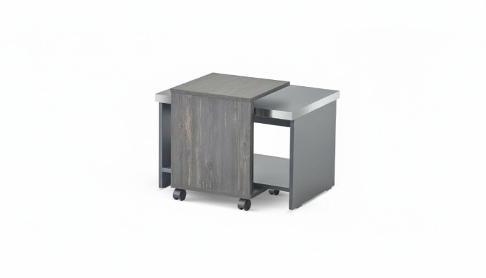 Coffee table gray plain study living room rectangle with shelf