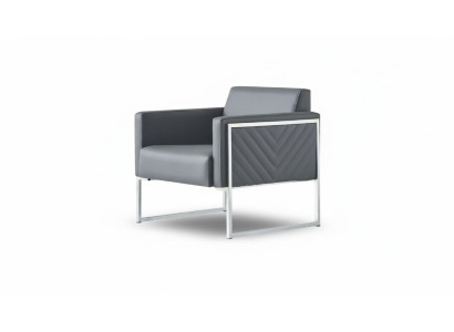 Armchair Office 1-Seater Gray Solid Color Modern Design Living Room