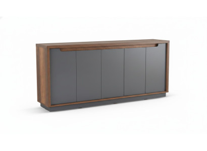 Sideboard Gray Brown Two-Tone Modern Design Rectangular Office