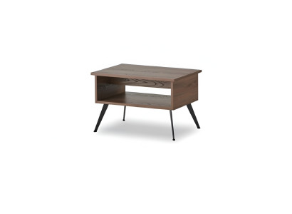 Coffee table brown with shelf rectangular shape single-color style study room