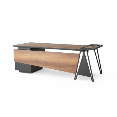 Desk Office Desk Study Room Brown Gray Two-Tone Modern Design