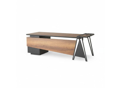 Desk Office Desk Study Room Brown Gray Two-Tone Modern Design