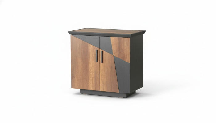 Dresser Gray Brown Two-Tone Modern Style Rectangular Shape Study Room