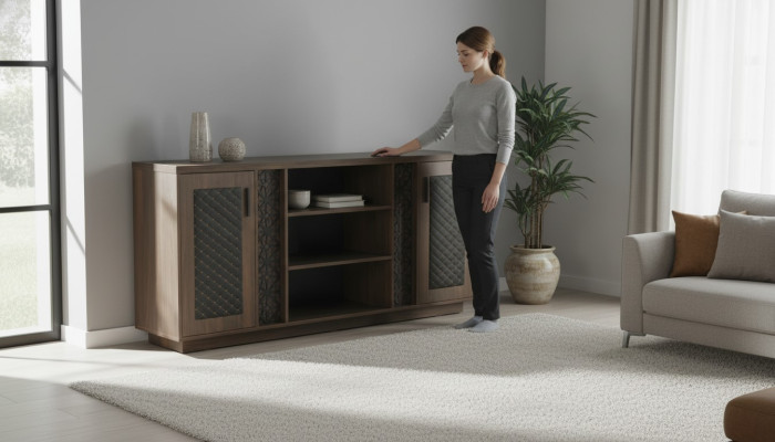 Filing Cabinet Sideboard Brown Black Modern Two-Tone Modern Design