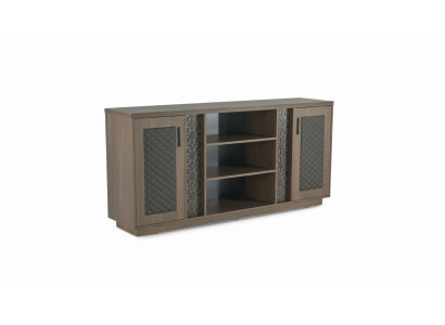 Filing Cabinet Sideboard Brown Black Modern Two-Tone Modern Design
