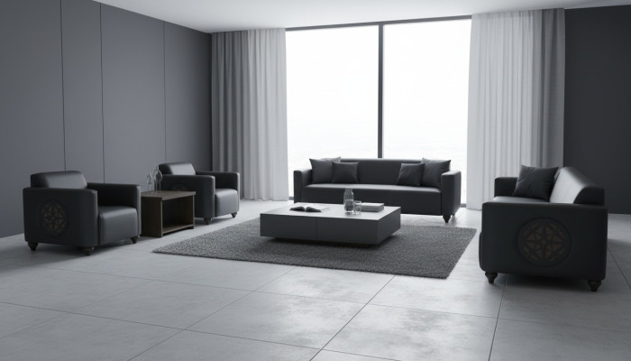 Stylish study furniture designer 2x 3-seater 2x armchair coffee table