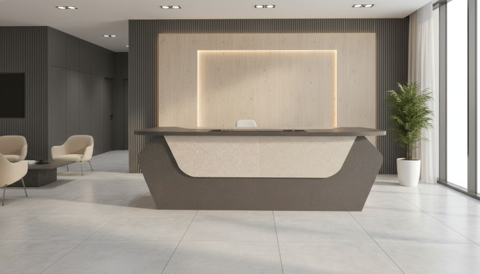Office desk gray two-tone modern rectangular design style study
