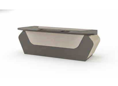 Office desk gray two-tone modern rectangular design style study