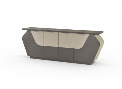Study Room Sideboard Filing Cabinet Gray Two-Toned Storage Modern