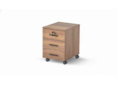 Workroom Dresser Brown Drawers Solid Color Modern Design Wheels