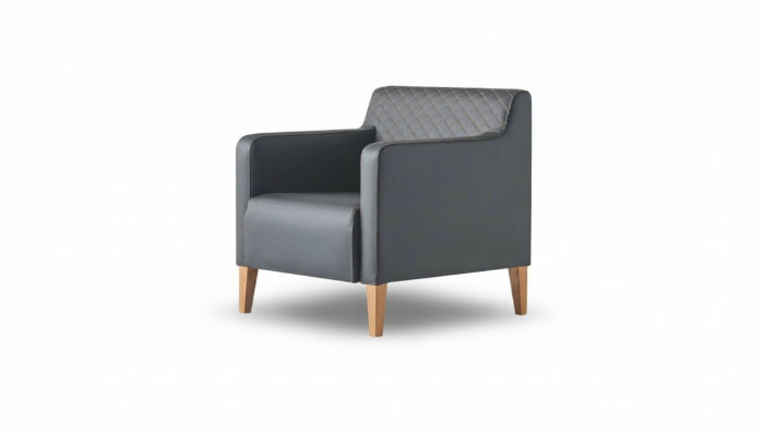 Armchair Black Solid Color Modern Design Style Home Office Living Room