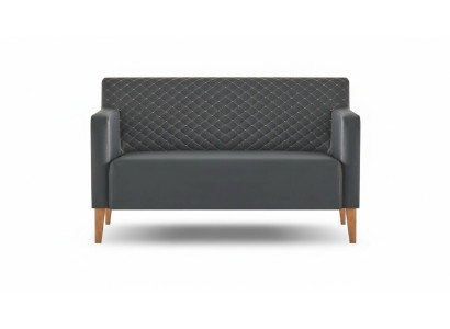 Sofa 2-seater study black solid color modern design living room
