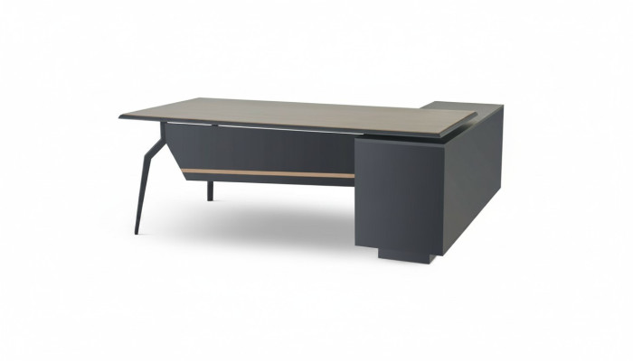 Black-Brown Office Desk Designer Corner Desk Wood Office Furniture