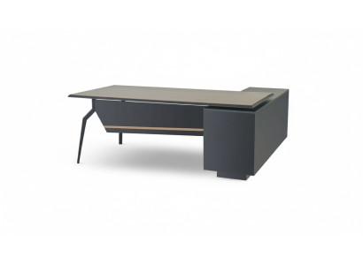 Black-Brown Office Desk Designer Corner Desk Wood Office Furniture