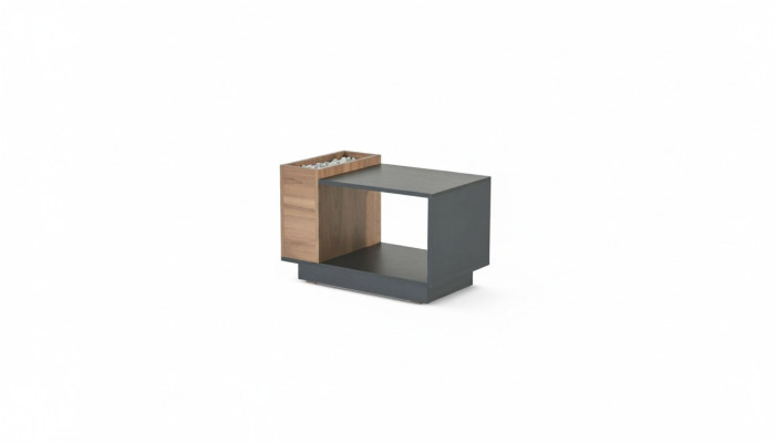 Black-Brown Office Coffee Table Designer Storage Table Wooden Furniture
