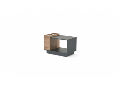 Black-Brown Office Coffee Table Designer Storage Table Wooden Furniture