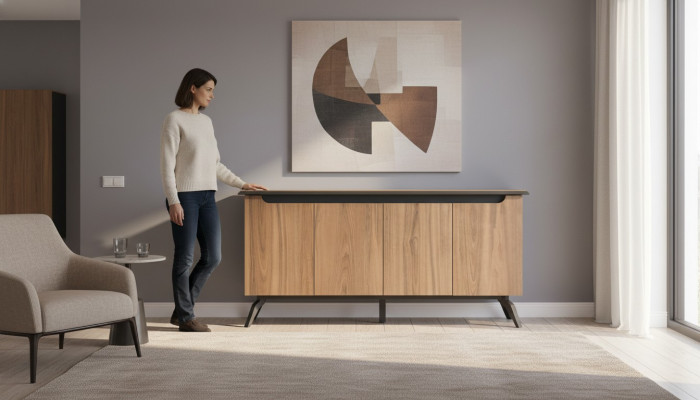 Modern brown home office sideboard luxurious office wood furniture new