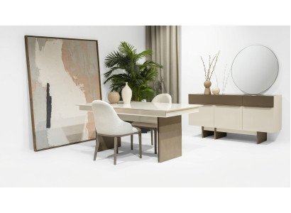 Designer kitchen furniture luxurious dining table designer textile armchairs 5-piece set