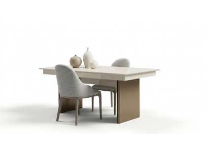 White-Brown Dining Room Set Extendable Table 6x Chairs Sideboard