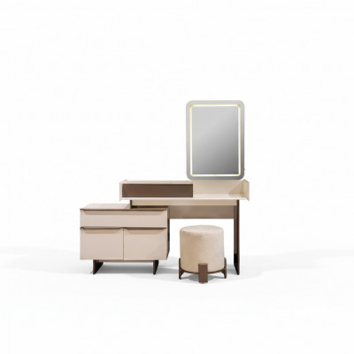 Modern bedroom furniture noble dressing table padded stool mirror