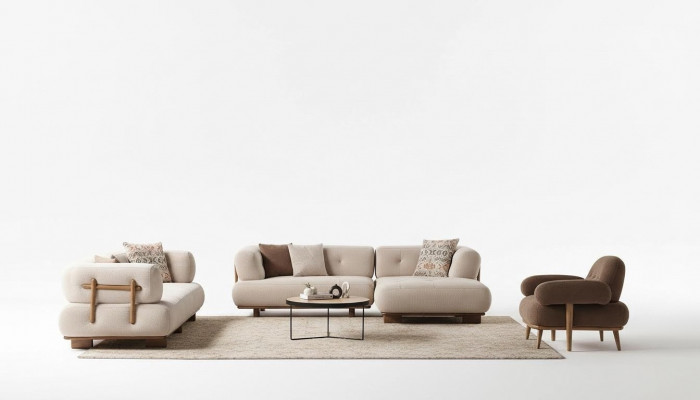 Stylish sofa set living room furniture luxury sofa L-shape armchair couch