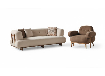 Exclusive beige living room seating ensemble living room sofas armchair