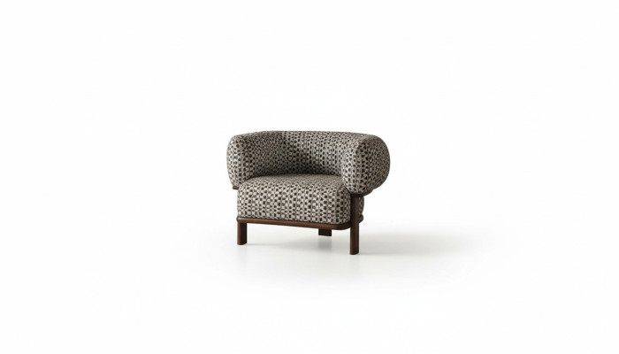 Luxurious living room furniture designer armchair upholstered single-seater