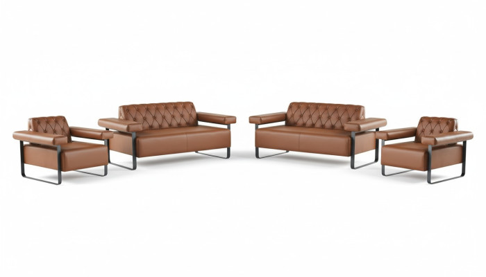 Leather sofas, 2-seater sofas, armchair, couch, buttons, Chesterfield, stainless steel