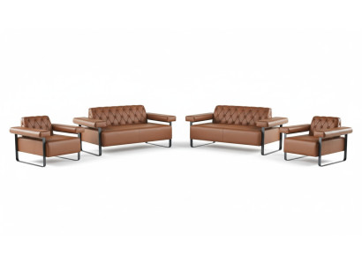 Leather sofas, 2-seater sofas, armchair, couch, buttons, Chesterfield, stainless steel