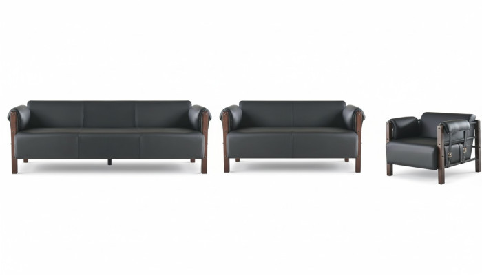 Sofa sets leather sofa 3-seater 2-seater armchair wooden couch