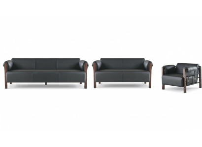 Sofa sets leather sofa 3-seater 2-seater armchair wooden couch