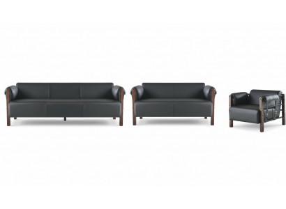 Sofa sets leather sofa 3-seater 2-seater armchair wooden couch