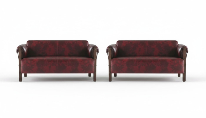 Leather sofas 2-seater Bordeaux leather seating furniture sofa set sofas modern