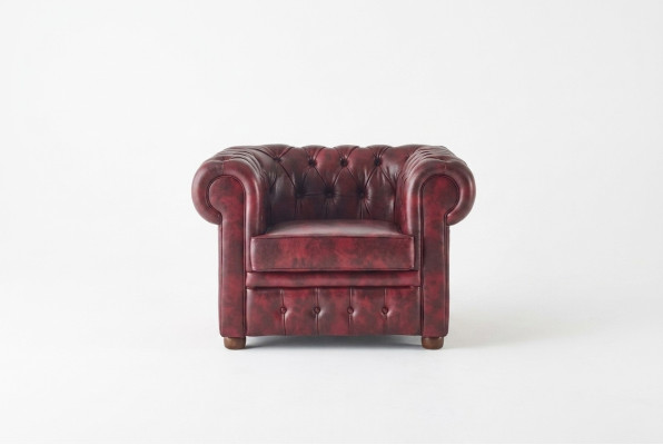 Chesterfield Armchair Bordeaux Solid Color Chesterfield Living Room Classic