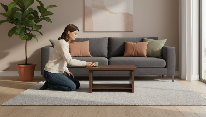 Coffee table brown shelf modern insert rectangular living room office