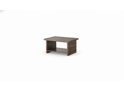 Coffee table brown shelf modern insert rectangular living room office