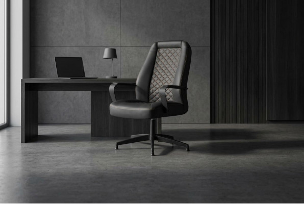 Office chair black executive chair study office modern soft leather wood