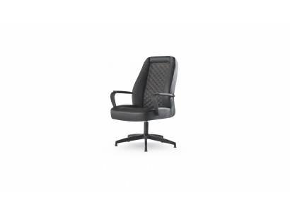 Office chair black executive chair study office modern soft leather wood