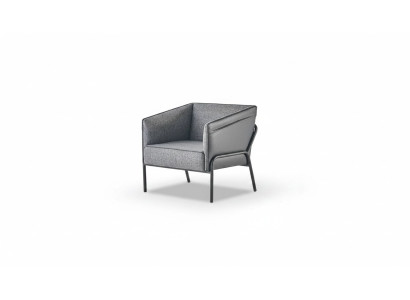 Chair Leather Stainless Steel Gray 1-Seater Modern Recliner Style Textile