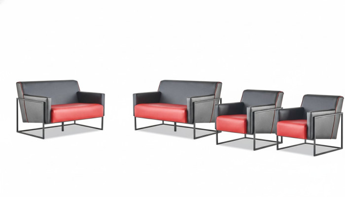 Sofa sets black red sofas 2-seater armchair reclining chair leather