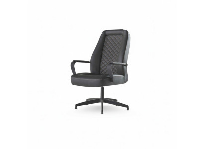 Leather armchair black office chair modern study office armchair leather
