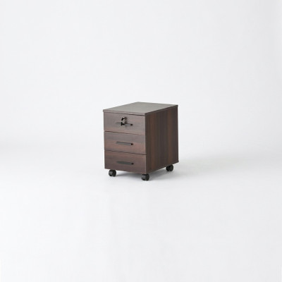 Sideboard drawers office modern rollers rectangular shape brown