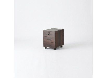 Sideboard drawers office modern rollers rectangular shape brown