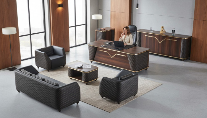 Home office set complete desk sideboard sofas furnishing office