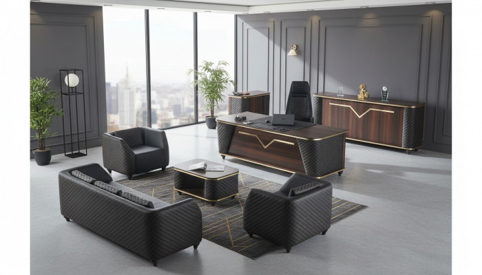 Home office set complete desk sideboard sofas furnishing office